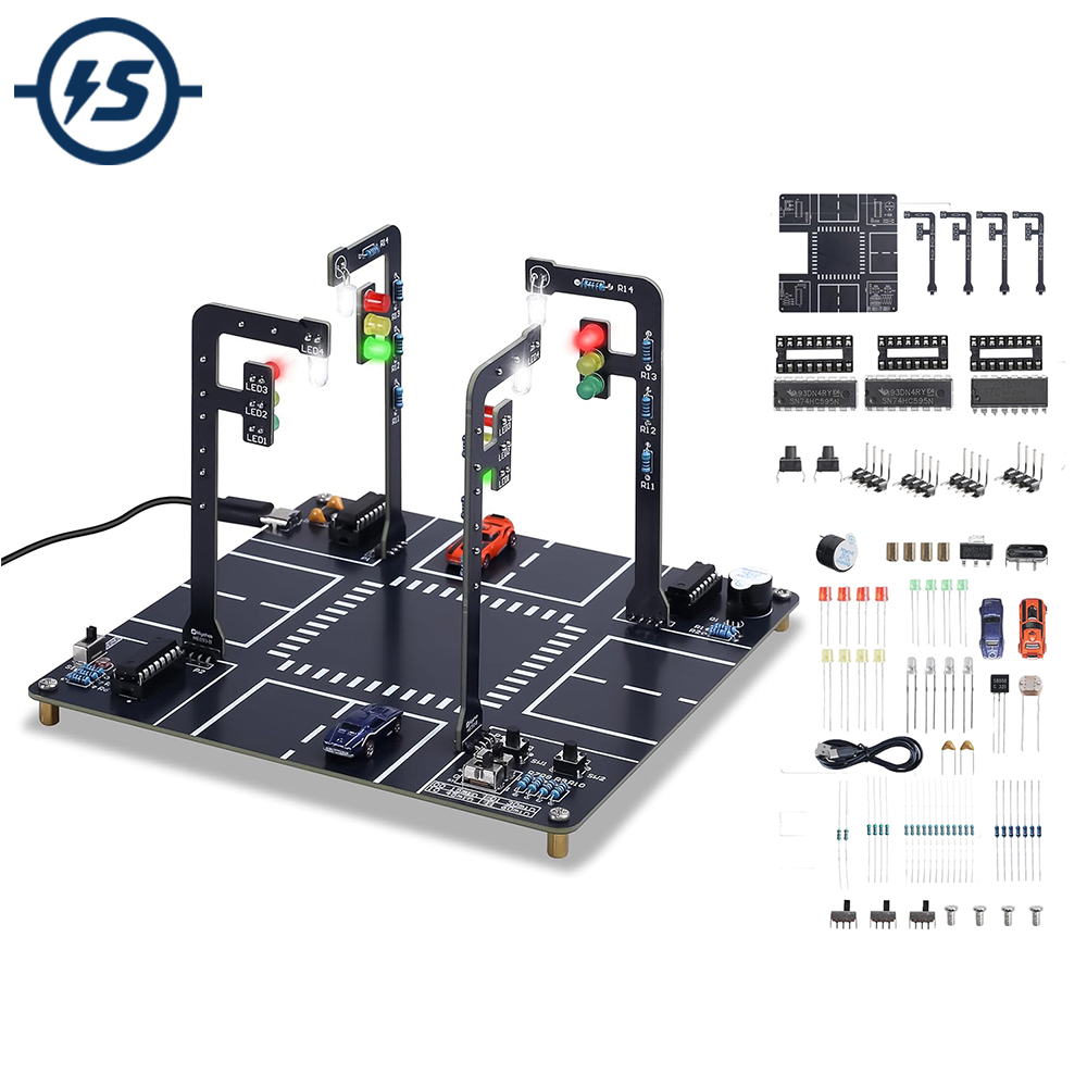 Diy Electronics Kits For Adults - مجموعة محاكاة إشارة المرور مع أضواء