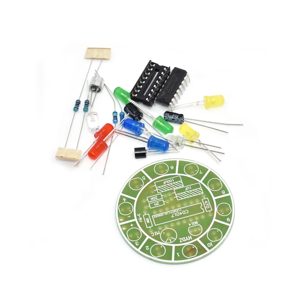 CD4017 التحكم الصوتي الملون ال - مراجعة Diy Electronics News وسعره