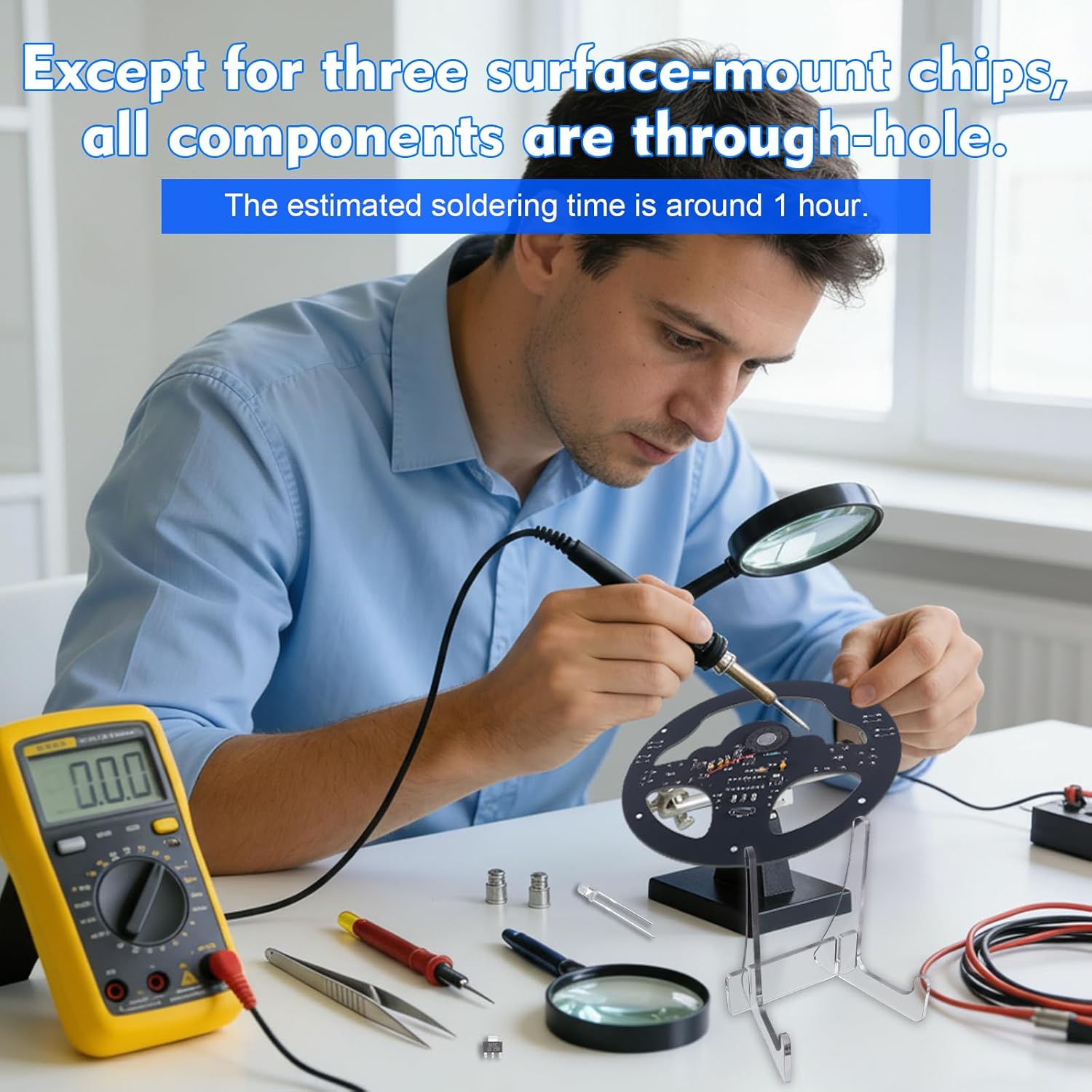 طقم لحام عجلة قيادة السيارة DI - مراجعة Diy Electronics Kits For Adults وسعره