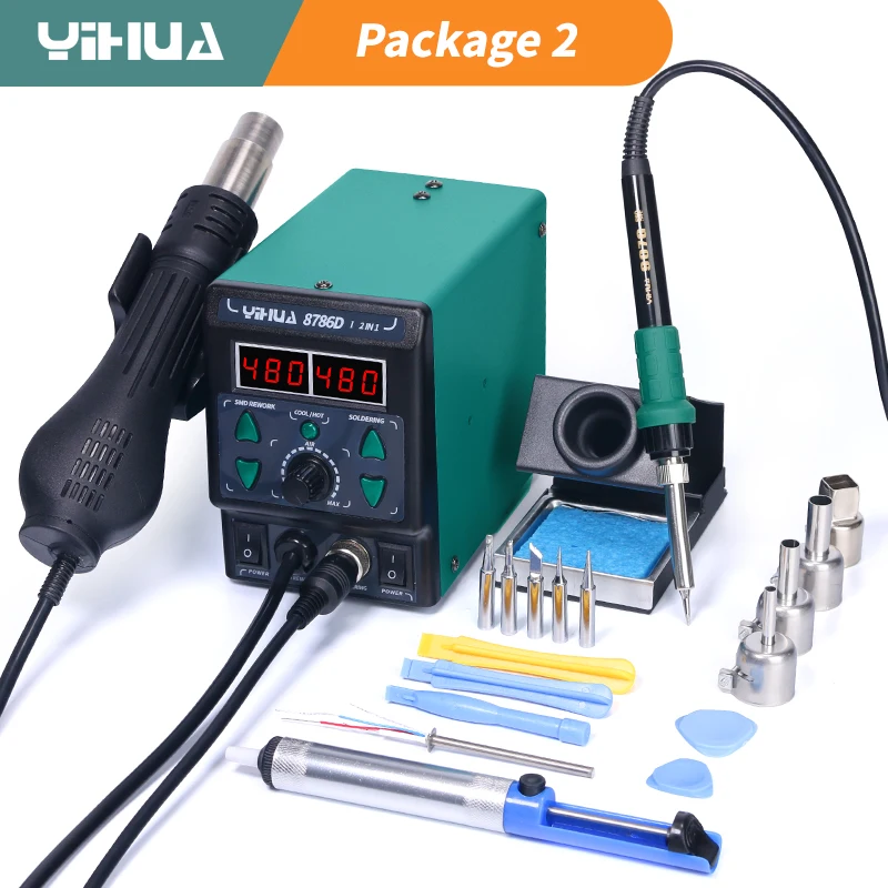 YIHUA 8786D سبيكة لحام محطة لح - مراجعة Diy Electronics Tools وسعره