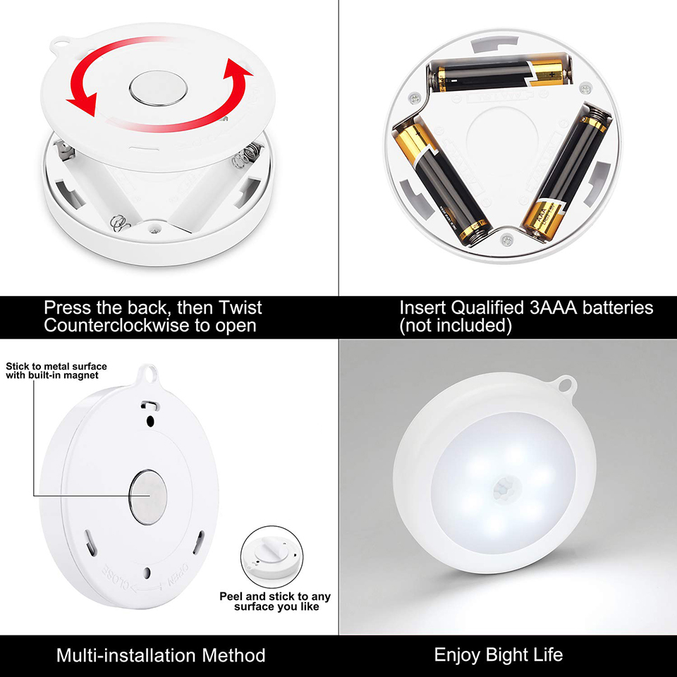 PIR محس حركة LED ضوء الليل بطا - مراجعة Ldr Light Sensor وسعره